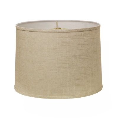Slant Retro Drum Hardback Lampshade with Washer Fitter, Stonewash
