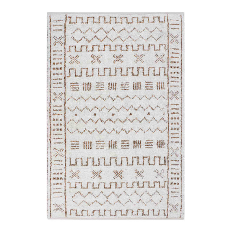 Tic Tac Toe Hand Woven Jute and Cotton Area Rug, Rectangle 10' x 14'