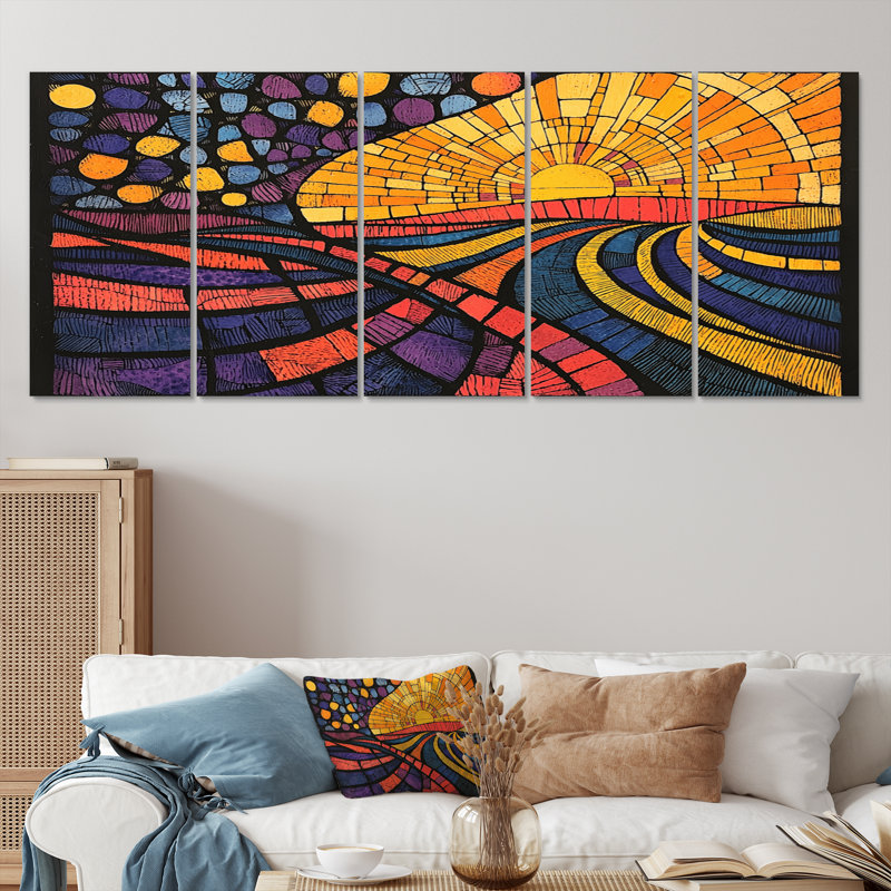 Albertine - Wall Art - Ensemble de décoration murale, H 28 po x l 60 po, 5