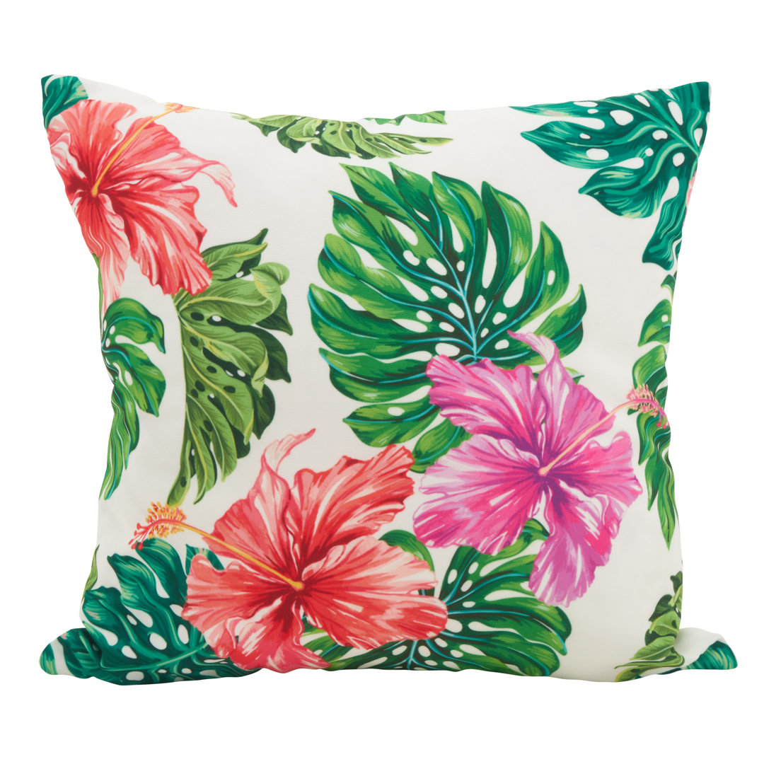 Tahiti Bloom Throw Pillow Saro