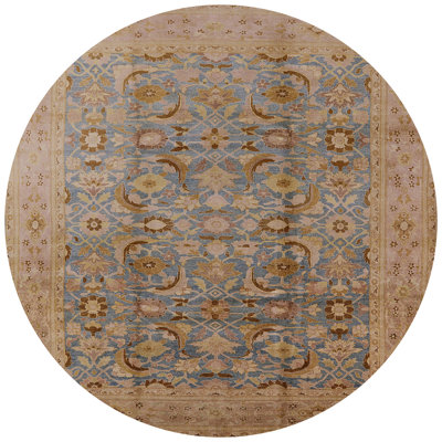 Tapis oriental beige / bleu marine