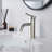 ADA Compliant Single Hole Bathroom Faucet - 6.57" High Stainless Steel Waterfall Faucet-118546139