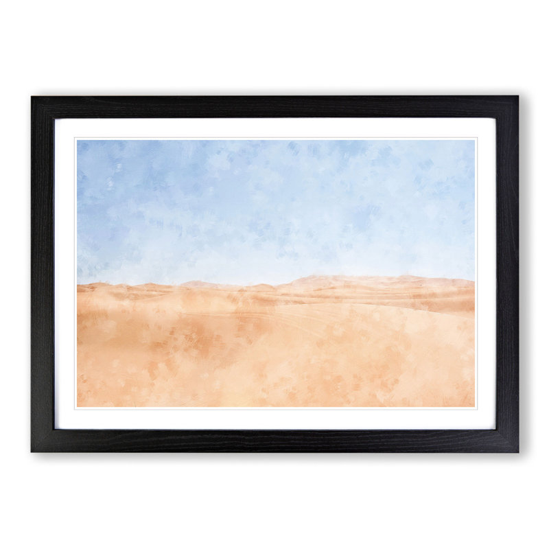 Sand Dunes of Morocco - Picture Frame Graphic Art, Black Framed, 36cm H x 48cm W x 2cm D