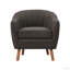 Chaise d'appoint Mid-Century moderne en chenille 1pc-152567260