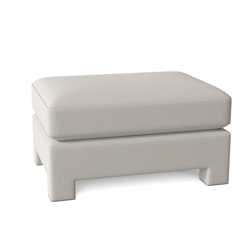 Bernhardt Mily Bumper Ottoman, Tan/Brown Chenille 1548-020