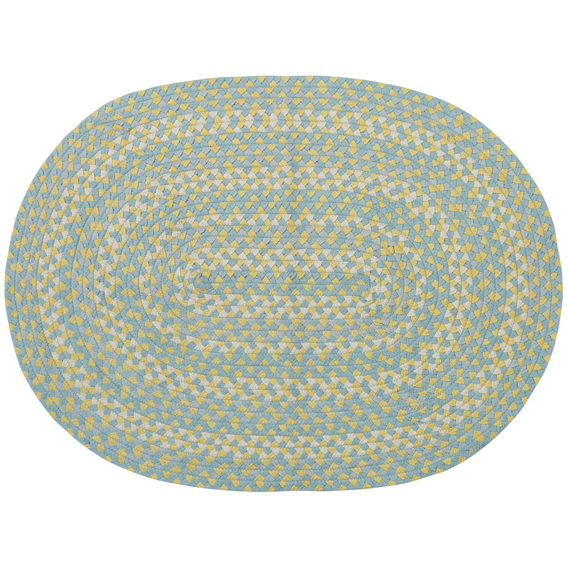 Skrolan Cotton Geometric Indoor Rug, Oval 2'8" x 3'6"