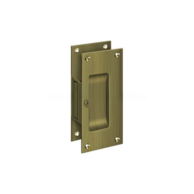Deltana SDP60U5 Decorative pocket Lock 6", Passage in Antique Brass