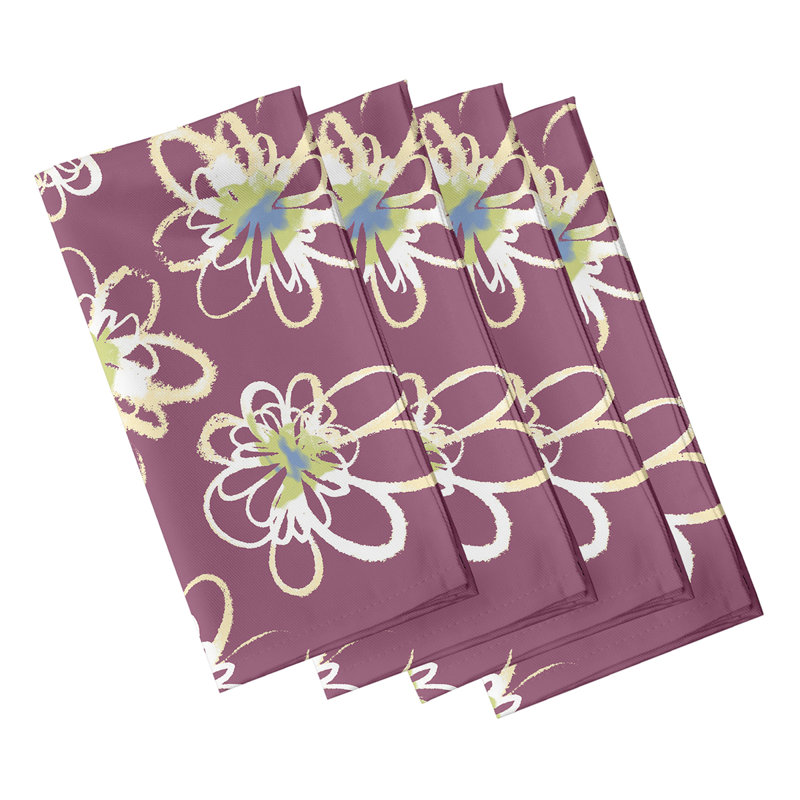 Cimberly Penelope Floral Napkins, Purple
