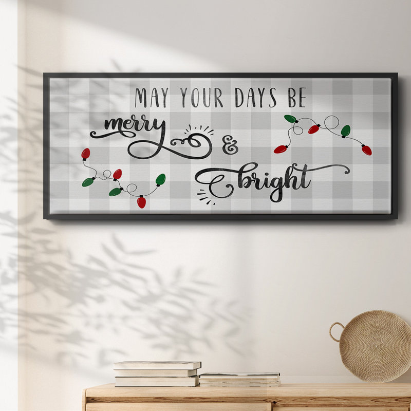 Buffalo Check Merry- Framed Canvas