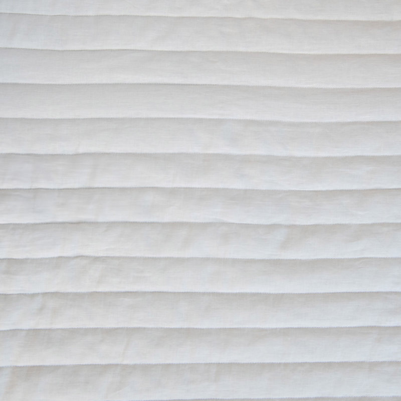 French Linen Channel Stitch Quilt & Sham Set - King/Cal King - Matcha, Twin Quilt + 1 Standard Sham, Cream