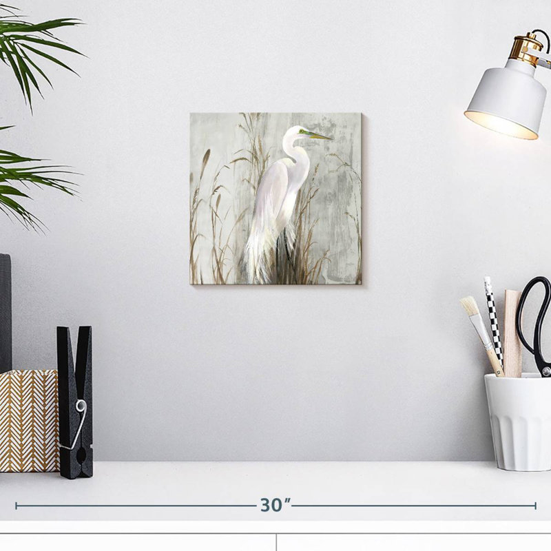 Heron In The Reeds, 10" H x 10" W