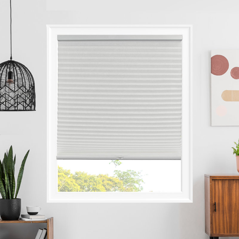 Semi-Sheer Cellular Shade, Gray, 20.75"W x 48"L