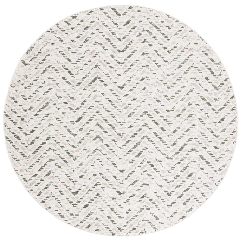 Sheletha Performance Chevron Rug, Round 6'
