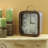 Large Square Plain Metal Desktop Clock