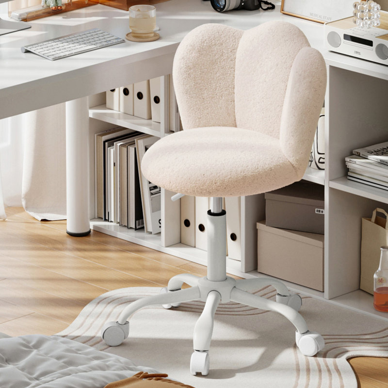 Office Chair, Beige Boucle
