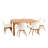 Anautica 8 - Person Wood Patio Dining Set with Square Table