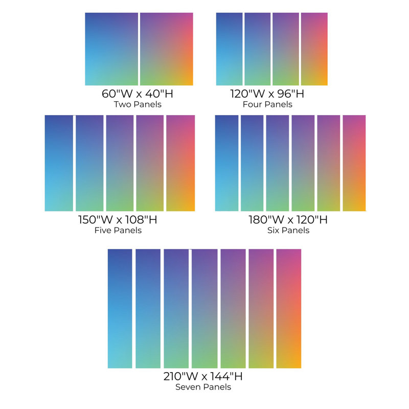Premium Wallpaper Wall Mural - Gradient Spectrum, 40" L x 60" W
