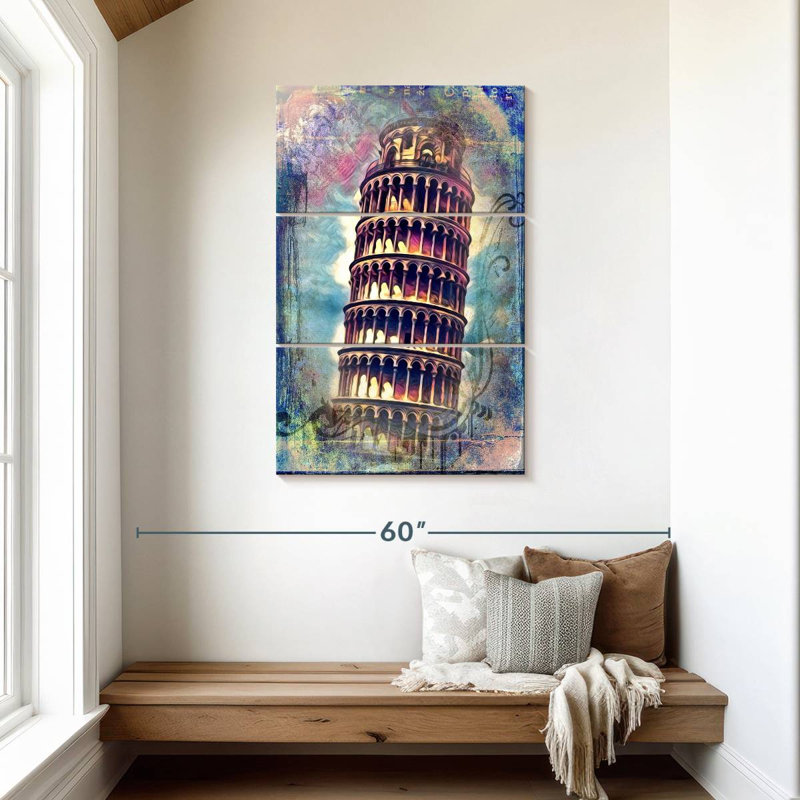 Lilie Grunge Tower Of Pisa, 45'' H x 28'' W