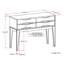 Console de 40 pouces de largeur en bois massif brun noyer