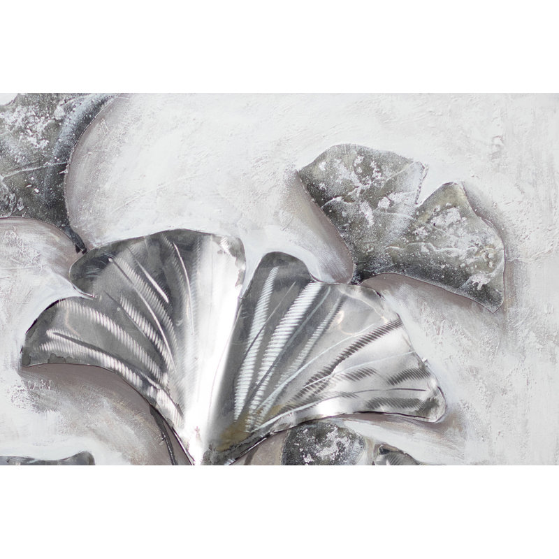 Hand -painted acrylic painting on delicate leaves