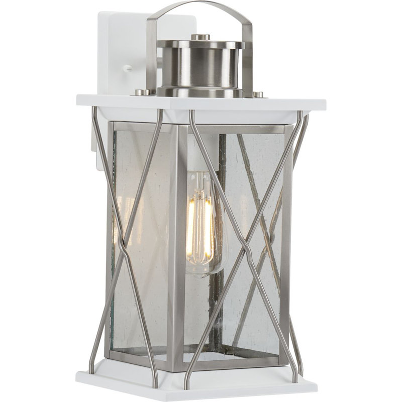Lanterne murale d'extérieur Inanna, H 13 po x l 6,5 po x P 7,5 po, Acier inoxydable