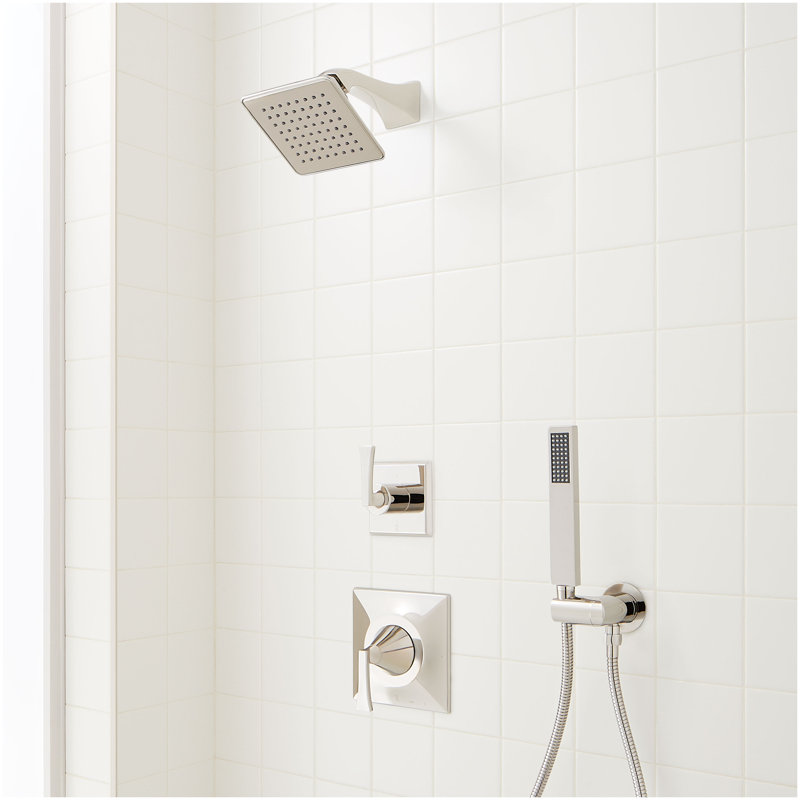 Vilamonte Pressure Balance Shower System with Hand Shower - Polished Nickel, Polished Nickel
