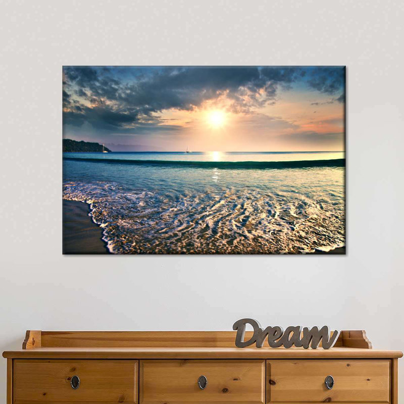 Large Sunset - Impression sur toile tendue, H 16 po x l 24 po x P 1,25 po