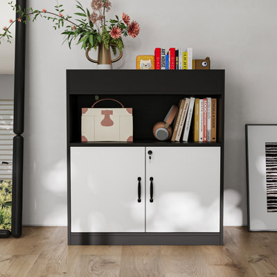 2-Door 1-Shelf Office Cabinet With Modern Design by Ebern Designs