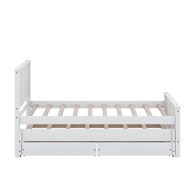 Twin Size Platform Bed With Drawers And Trundle