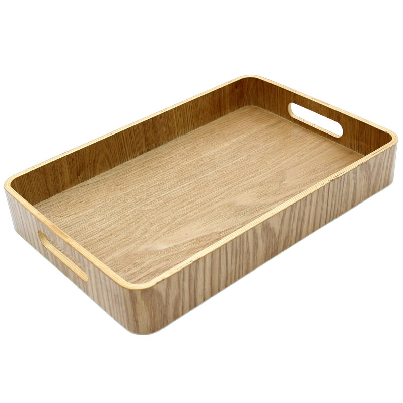 Plateau de service en bois cintré Rapp, H 2 po x l 14,5 po x P 10 po