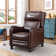 28'' Wide Classic and Luxury Top Grain Genuine Leather Push Back Recliner