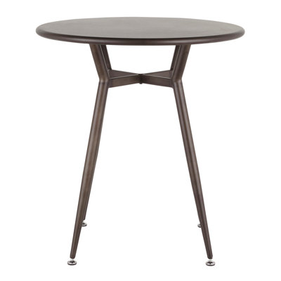 Round Dinette Table in Antique Metal