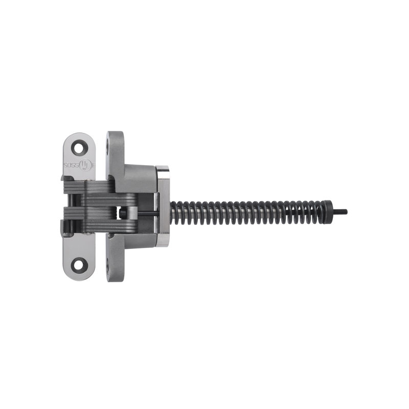 4.6'' H x 8.15'' W E-Coat Invisible/Concealed Single Door Hinge, Satin Stainless Steel, Stainless Steel