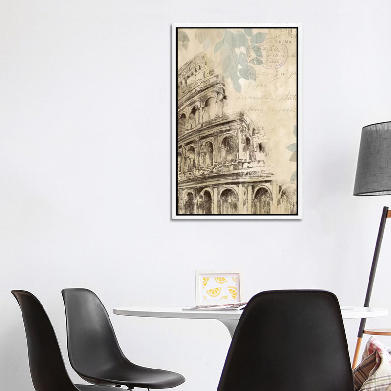 Architectural Study I by Allison Pearce - Print on Canvas, White Framed Canvas, 66.04 cm H x 45.72 cm W x 1.91 cm D
