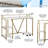 Techni Mobili Industrial Writing Desk, Gold