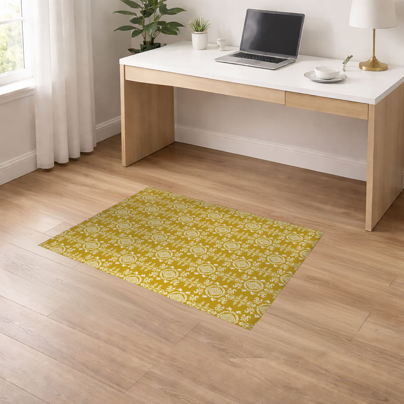 Tapis de bureau léger Jackie, Doré, L 72 po x P 48 po