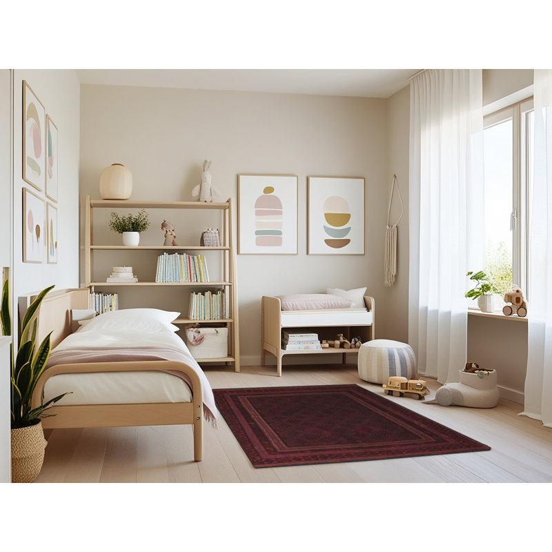 Tapis rouge à motif sud-ouest, Rectangle 4 pi x 6 pi