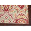 Tapis ivoire en laine noué à la main de conception unique 5 pi 7 po x 8 pi 5 po