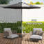 Parasol de terrasse de 10 pi avec fonction d'inclinaison en tissu ferme et stable