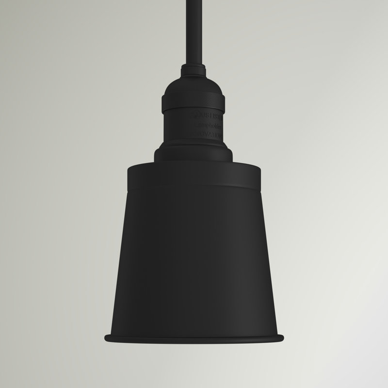Lavender Hill 1 - Light Single Pendant, 6 Watt Vinage LED Bulb, Matte Black, Matte Black