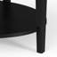 Table basse ovale en bois massif avec rangement à 2 niveaux, style Mid-Century moderne-1347109653
