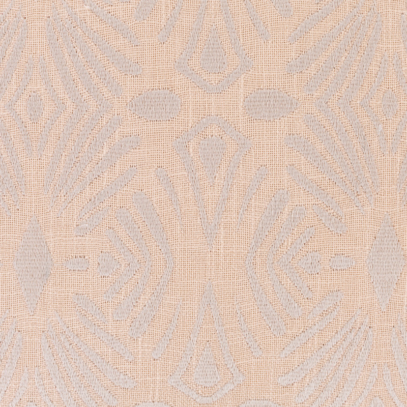 Beige Embroidered Cotton Square Throw Pillow 20" x 20"