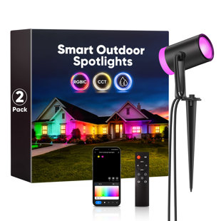 Smart Outdoor Spotlight  2 Pack