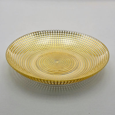 Ensemble de 4 assiettes à soupe en verre doré Pyle
