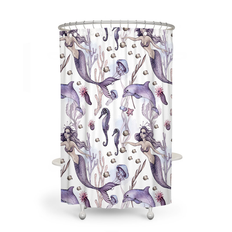 Rideau de douche à motif floral Herricks, L 70 po x L 83 po