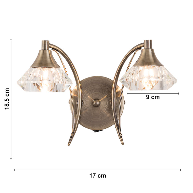 Rivale Armed Sconce, Antique Brass