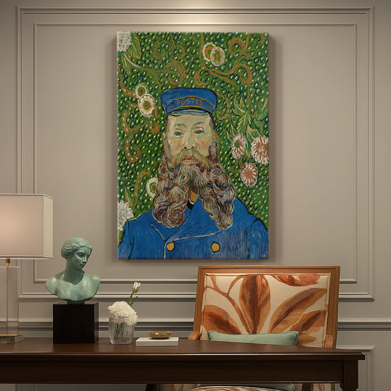 Portrait de Joseph Roulin - Toile tendue par Vincent Van Gogh, 18 x 27