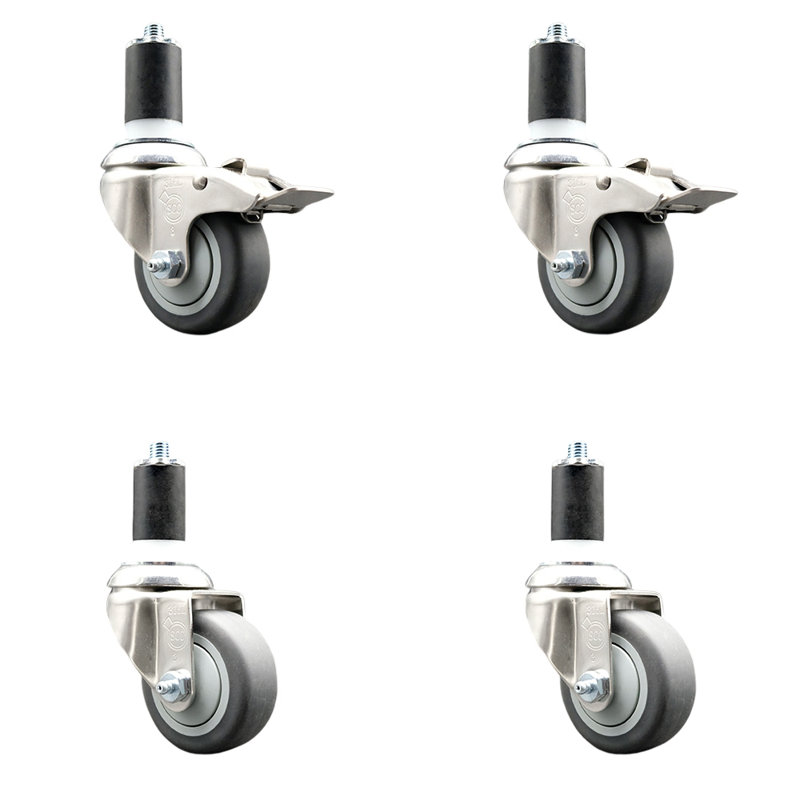 Swivel Stem Caster, 3.5" H x 3.5" W