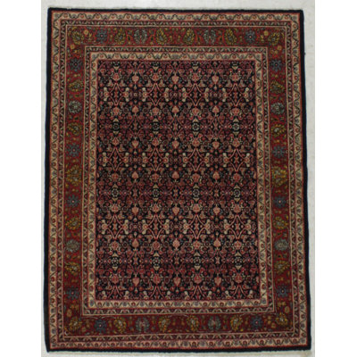 One-of-a-Kind 4'1" X 5'4" Old Wool Area Rug in