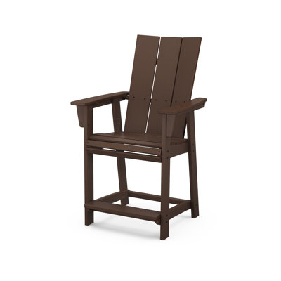 POLYWOOD Modern Curveback Adirondack Counter Chair